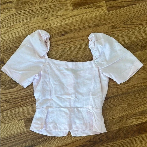 Women's Pink Puff Sleeve Top - Picture 2 of 3